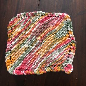 Hand Knit Multicolor Dish Cloth